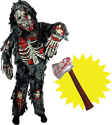 Spooktacular Creations Zombie Skelett Kinderkostüm mit Blutiger Axt (Toddler)