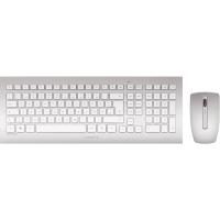 CHERRY DW8000 Funk-Tastatur,- Maus-Set Spritzwassergeschützt Deutsch, QWERTZ, Windows® Weiß, Silber