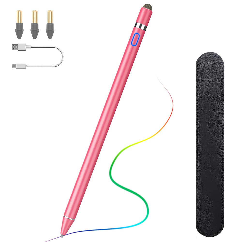 TiMOVO Stylus Stift für iPad, Apple Pencil für 2018-2023 iPad 10/9/8/7/6, iPad Pro,iPad Air 5/4/3,iPad Mini 6/5 Präzis Schreiben Zeichnung Palm Rejection Apple Pen 1 Gen. für iPad, Pink