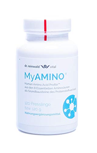dr.reinwald MyAMINO - 8 essentielle Aminosäuren als Grundbaustein des Eiweiß-Stoffwechsels - Mit dem höchsten Proteinnährwert weltweit - 100% pflanzlich - 120 Presslinge