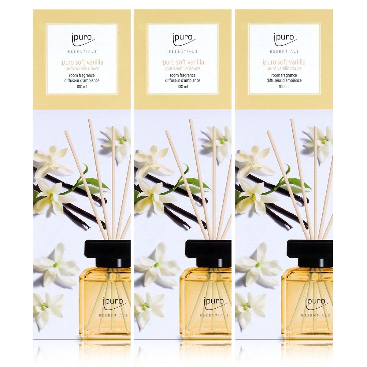 Essentials by Ipuro soft vanilla 100ml (3er Pack)