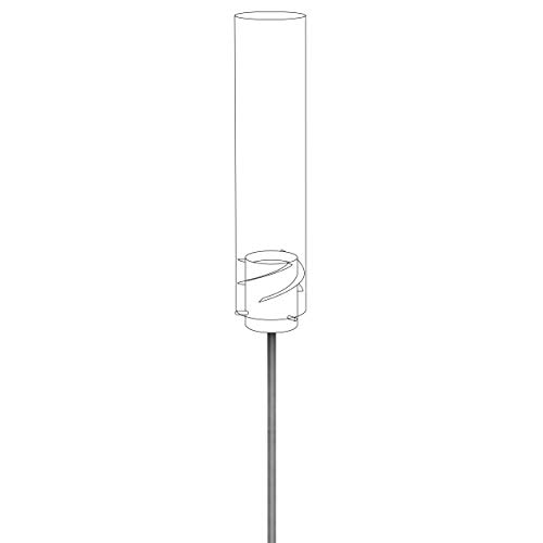höfats - SPIN Erdspieß aus Edelstahl - SILBER 3-teilig 99 cm - ermöglicht Einsatz als Gartenfackel - Zubehör für SPIN