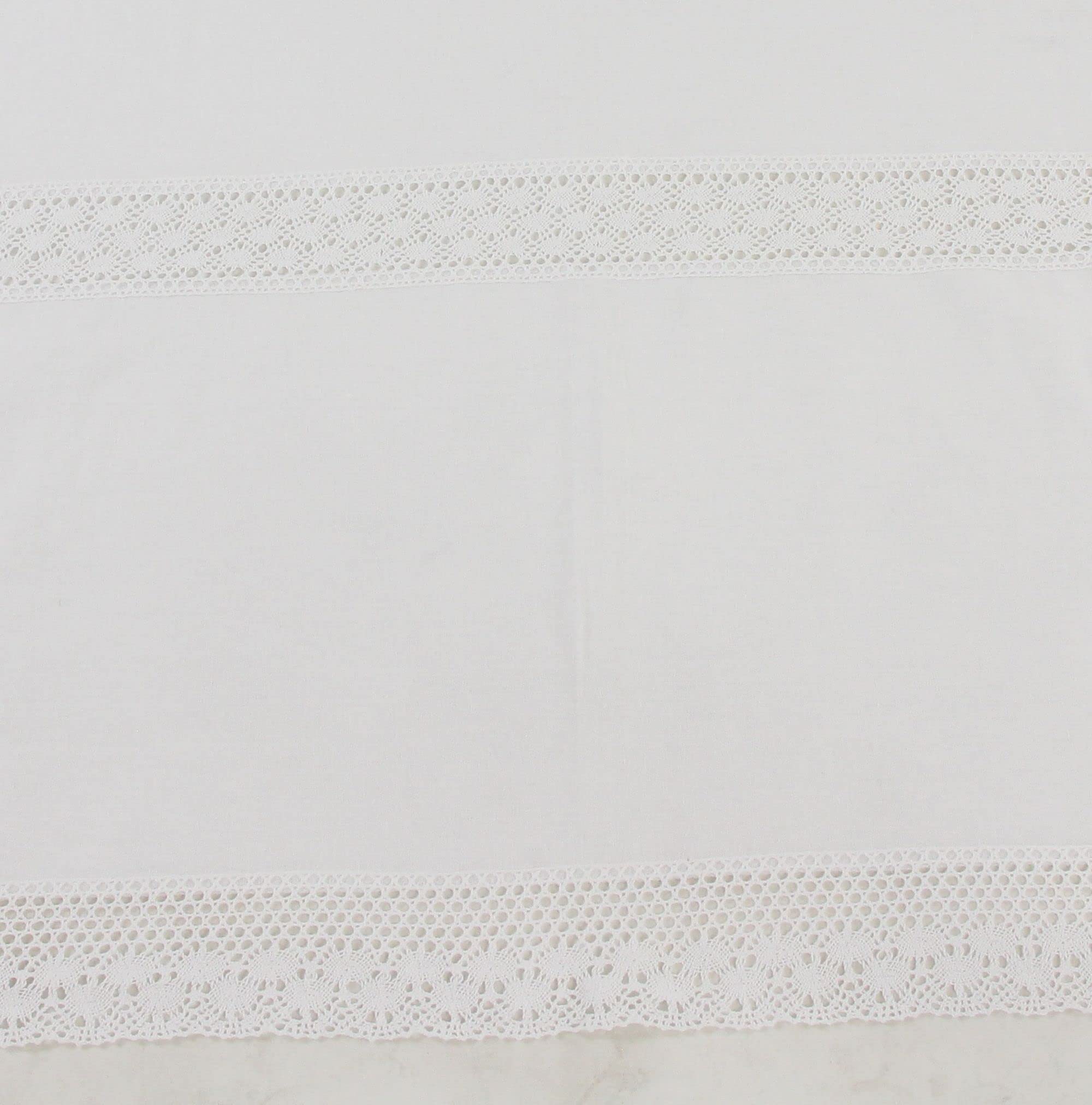 FRANK FLECHTWAREN Tafeldecke Spitzenliebe, nostalgische Häkelspitze, weißer Grundstoff, 70% Baumwolle, 30% Polyester, Maße: 140 x 240 cm