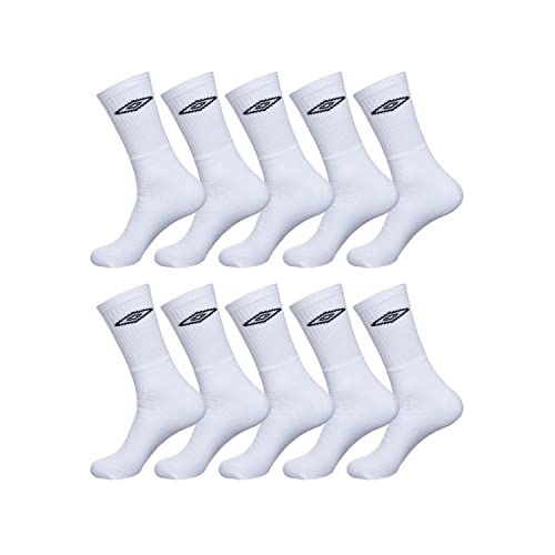 Sportsocken Herren Perfekter Halt, Socken Herren, Bequem, Angenehm (10er Pack), Weiss, 43/46