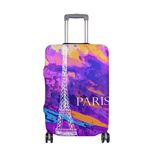 ALAZA Eiffelturm Paris Aquarell Gepäckabdeckung Für 18-20 Zoll Koffer Spandex Reise-Schutz