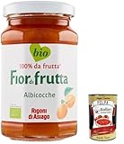 Rigoni di Asiago 6x 250g - Fiordifrutta Aprikosen-Aufstrich, Marmelade Konfitüre Brotaufstriche Original aus Italien + Italian Gourmet polpa 400g