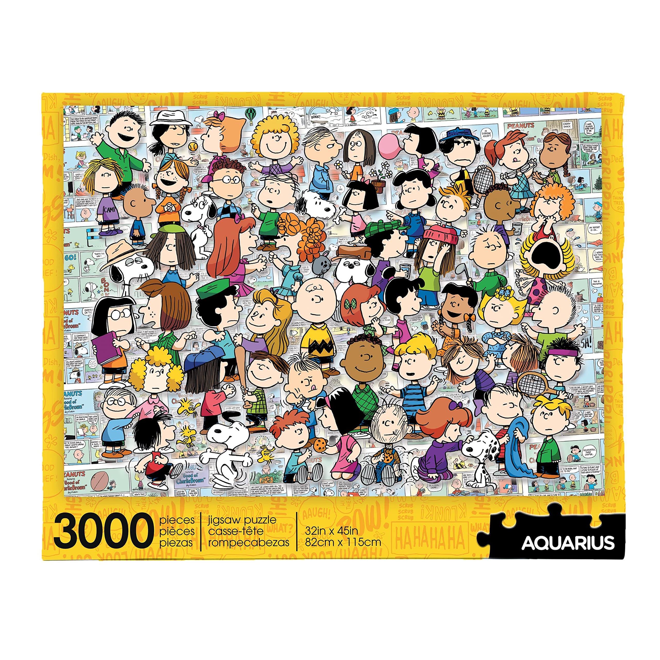 AQUARIUS Peanuts Cast Puzzle (3000 Piece Jigsaw Puzzle) - Officially Licensed Peanuts Merchandise & Collectibles - Glare Free - Precision Fit - Virtually No Puzzle Dust - 32 x 45 Inches