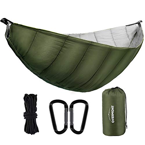 Overmont Hängematte Underquilt TÜV-Zertifiziert Camping Hängematten Outdoor Isomatten Underblanket Winterschlafsack Ultraleicht