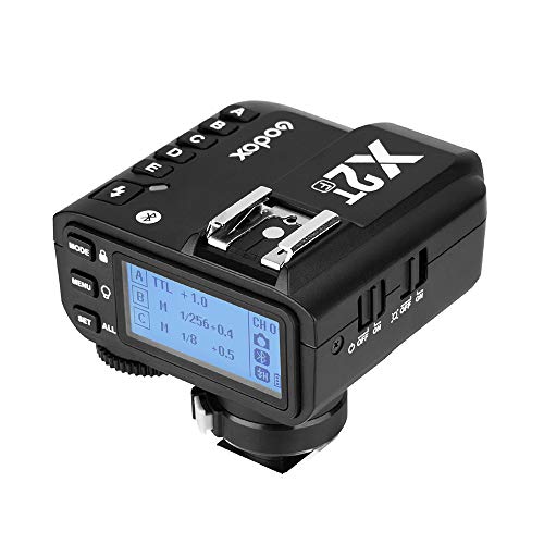 Godox X2T-F TTL Funkblitzauslöser 1 / 8000s HSS 2.4G Funkauslöser Kompatibel mit Fuji DSLR Kamera für Godox V1 TT350F AD200 AD200Pro