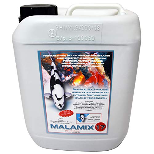 Malamix 17 - von Dr. Lammens - Nitrifizierende Bakterien Enzyme Vitaminkur Kräuter Koi Teich Gesundheit rein biologisch (5.000 ml)