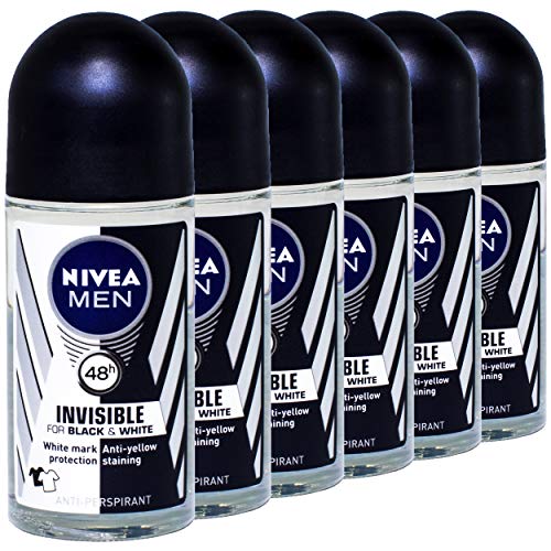 Nivea MEN invisible for Black & White Roll On 50ml - 6 Stück pro Pack
