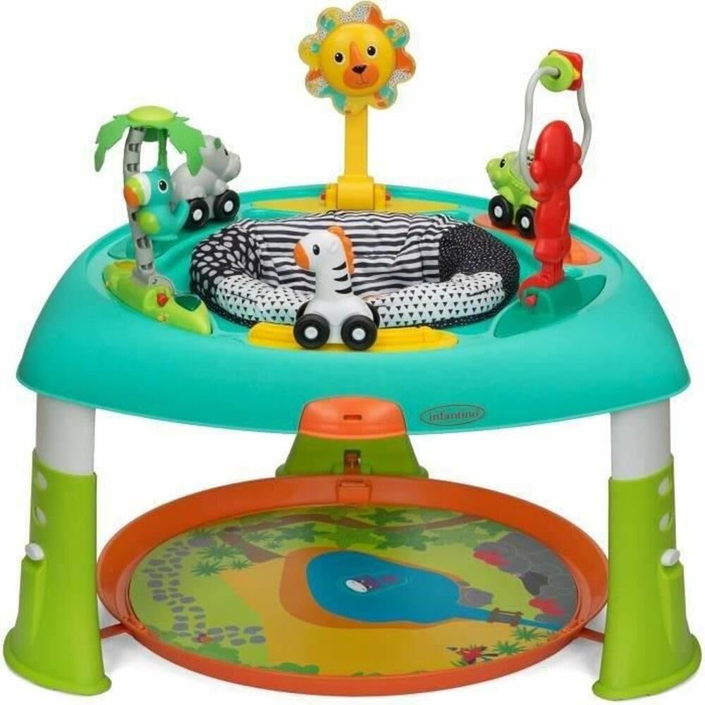 Infantino 3-in-1 Spin & Stand Entertainer - 360 Seat and Activity Table with Simple Store-Away Design, Multi-Coloured