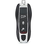 Ladieshow 3 Tasten Semi-Intelligente Auto-Fernbedienung Schlüssel Passend für Porsche Panamera/Cayenne/Boxster, mit eingebauter Knopfbatterie