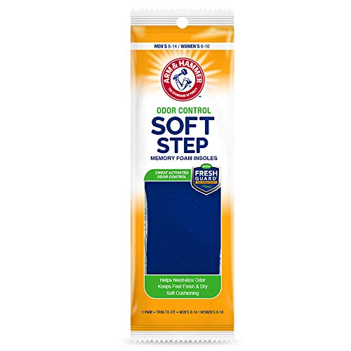 Arm & Hammer Odor Control Soft Step Einlegesohlen mit Memory-Schaum, 1 Paar