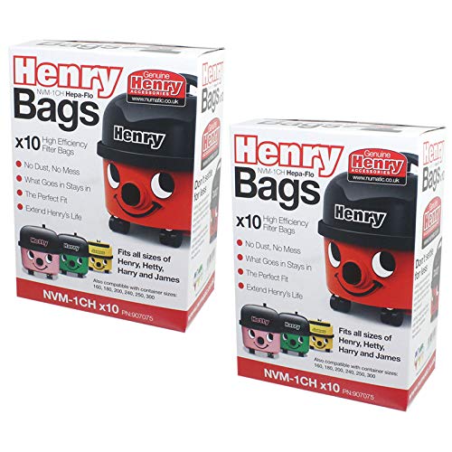 Numatic Hepa Flo NVM-1CH Henry Vacuum Filter Bags - 2 x 10 pack