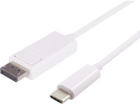 MicroConnect - Adapterkabel - USB-C (M) gerade zu DisplayPort (M) eingerastet - DisplayPort 1,2 - 2,0m - unterstützt 4K 60 Hz (4096 x 2160) - weiß (USB3.1CDPB2W)