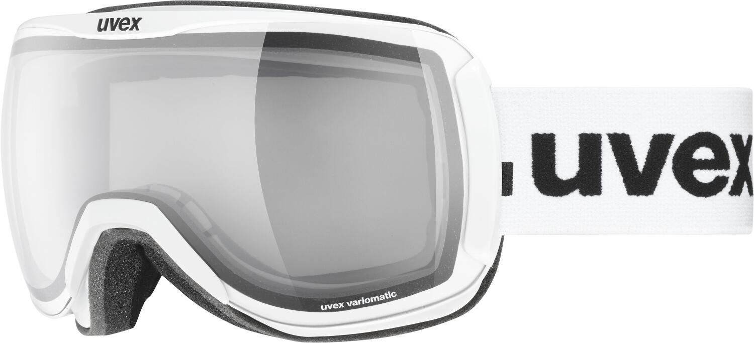 uvex Unisex – Erwachsene, downhill 2100 VP X Skibrille, selbsttönend, polarisiert, white/vario-pola, one size