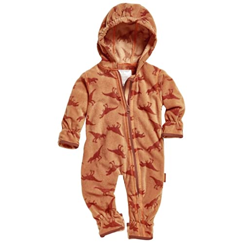 Playshoes Unisex Baby Dinos Fleece Overall, Ocker, 62