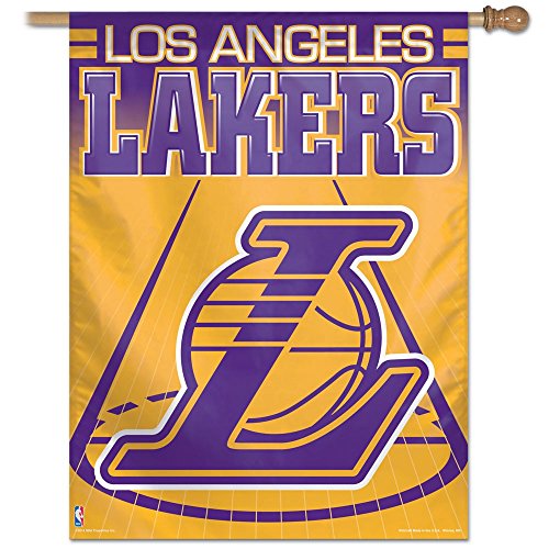 WinCraft NBA Los Angeles Lakers 03475014 Vertikal Flagge, 71,1 x 101,6 cm schwarz