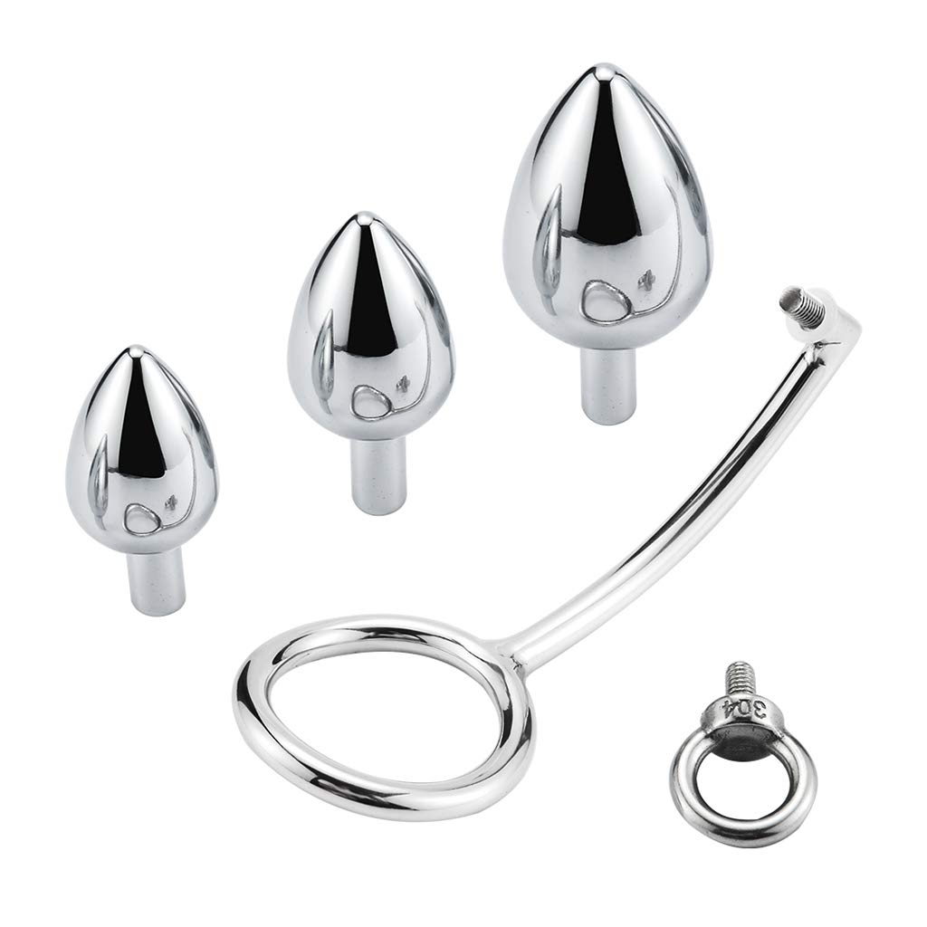 Xurgm 1 Set Analhook,Cockring 40/45/50mm mit Analhook Buttplug Buttplug Cockring Hook Cock Ring (50MM, A)