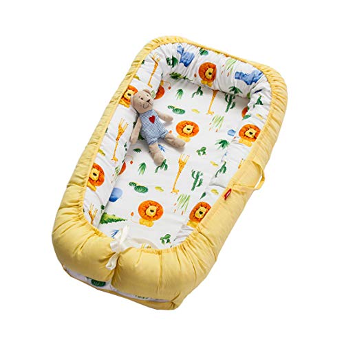 DorkasDE Babynest Kuschelnest Matratze im Bett Faltbett Doppelseitig Babybett Reisebett