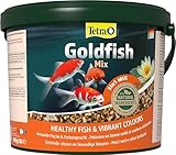 Tetra Pond Goldfish Colour Pellets Fischfutter - unterstützt leuchtende Farben, für alle Goldfische und Kaltwasserfische im Gartenteich, 10 L Eimer