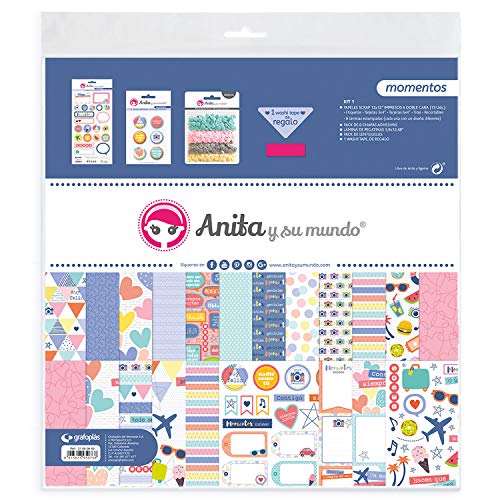 Anita and Your World Moments Scrapbooking-Set, mehrfarbig, 30,5 x 30,5 cm, 5