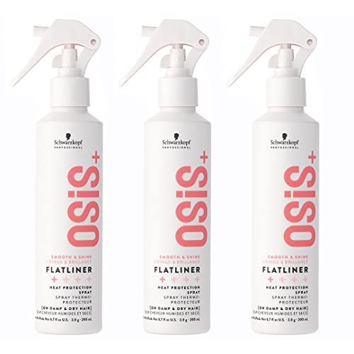 Schwarzkopf Professional – OSIS+ Flatliner 200 ml Thermo-Schutzspray für das Haar, 3 Stück