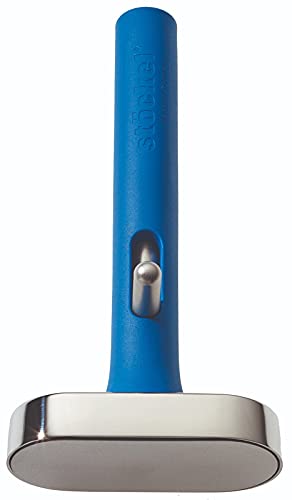 Falafel-Maker Edelstahl 18/10, ovale Schüssel, blauer Kunststoffgriff, zerlegbar für einfache Reinigung