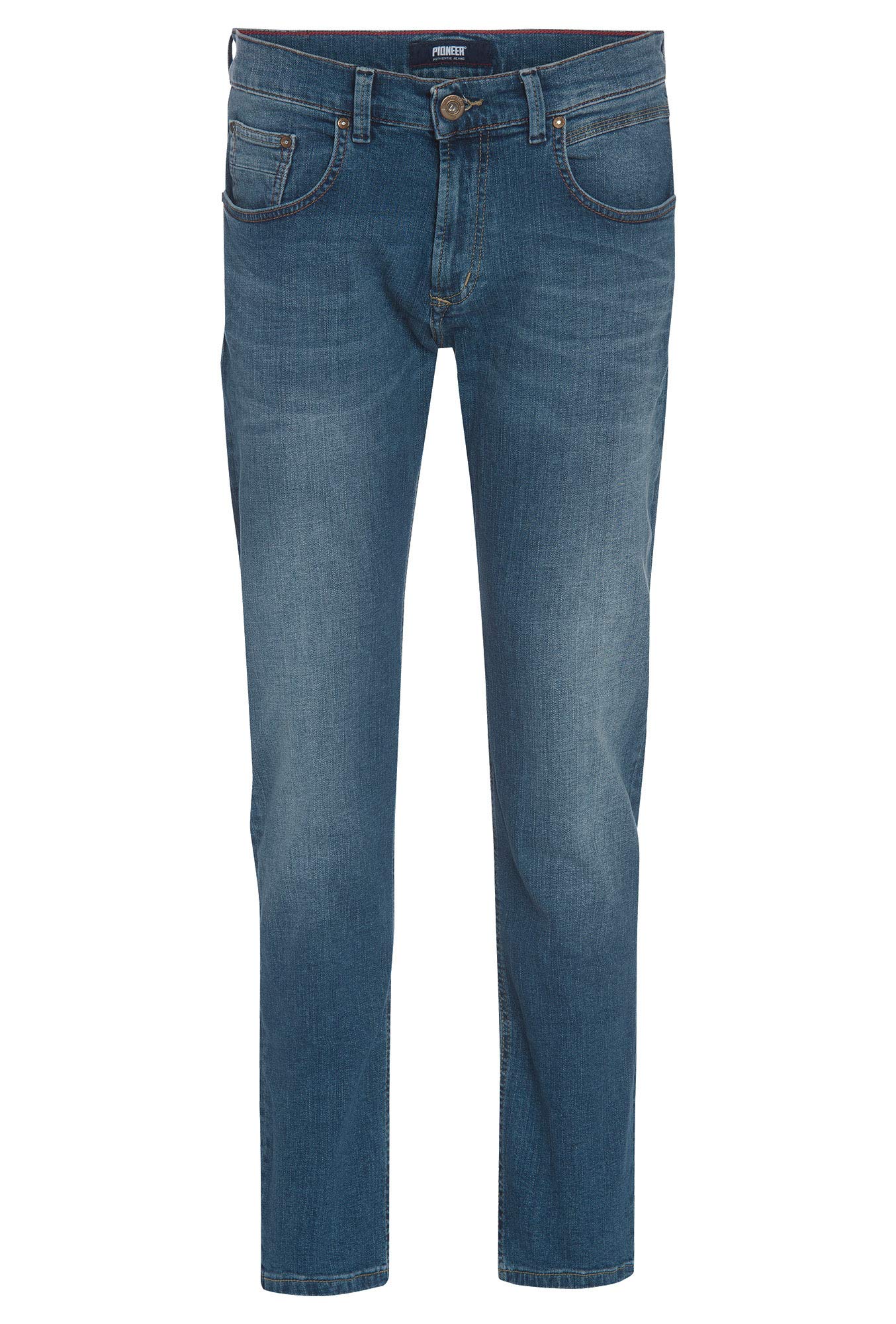 Pioneer Herren River Straight Jeans, Blau (Stone Used with Buffies 346), 38W / 34L