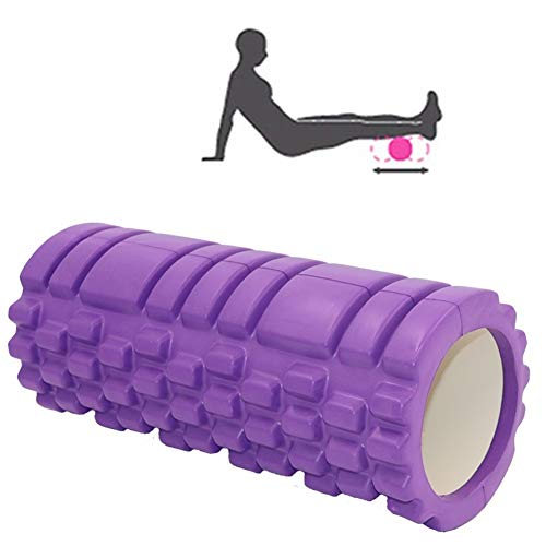 Faszienroller Rückenrolle Schaumstoffrolle für tiefe Gewebemuskelmassage Hochdichte Schaumstoffrolle Übungsrolle Schaumstoffrolle 1-purple,33cm