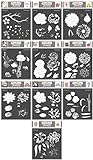Craftreat Schablonen mit verschiedenen Blumen-Motiven