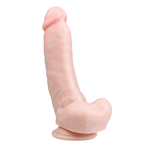 Realistischer Dildo Sexspielzeug für Frauen - 20 cm Penis Nachbildung Dildo mit starkem Saugnapf