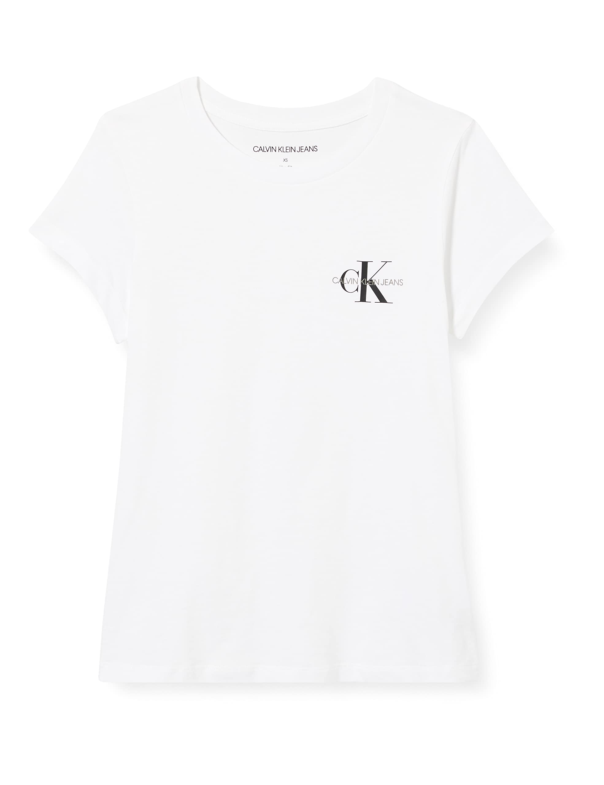 Calvin Klein Jeans Damen 2 Pack Slim T-shirt T Shirt, Ck Black / Bright White, XS EU