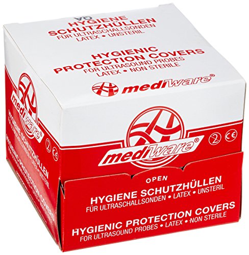 Mediware H5 1330 Ultraschall-Schutzhüllen mit Gleitmittel, einzeln in Alufolie, puderfrei (72-er Pack)