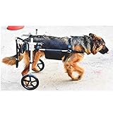 Hunderollstuhl Wheels Dog Wheelchair - Für mittelgroße Hunde 15-60 kg - Tierarztgeprüft - Rollstuhl für Hinterbeine - Für Hunde- / Hundehund Rollstuhl Hinterbein Rehabilitation für Behinderten, 2 Räde