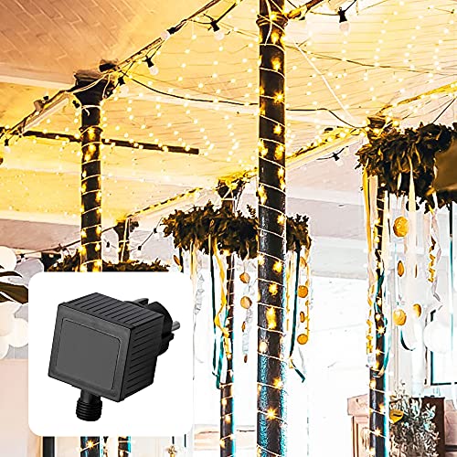 hellum-Lichternetz außen warmweiße Buschbeleuchtung 200 warm-weiße LED 3x3m für Balkon Hauswand Beleuchtung von Pavillon Garten für Party Weihnachten Hochzeit geeignet für Innen und Außen 565362