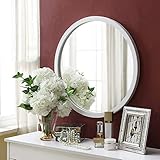 Spiegel Simple Modern Bedroom Dresser Wandspiegel Runder Holzrahmen - Für die Linse Wird EIN hochauflösender Silberspiegel mit einem Durchmesser von 30 cm / 40 cm / 50 cm / 60 cm verwendet
