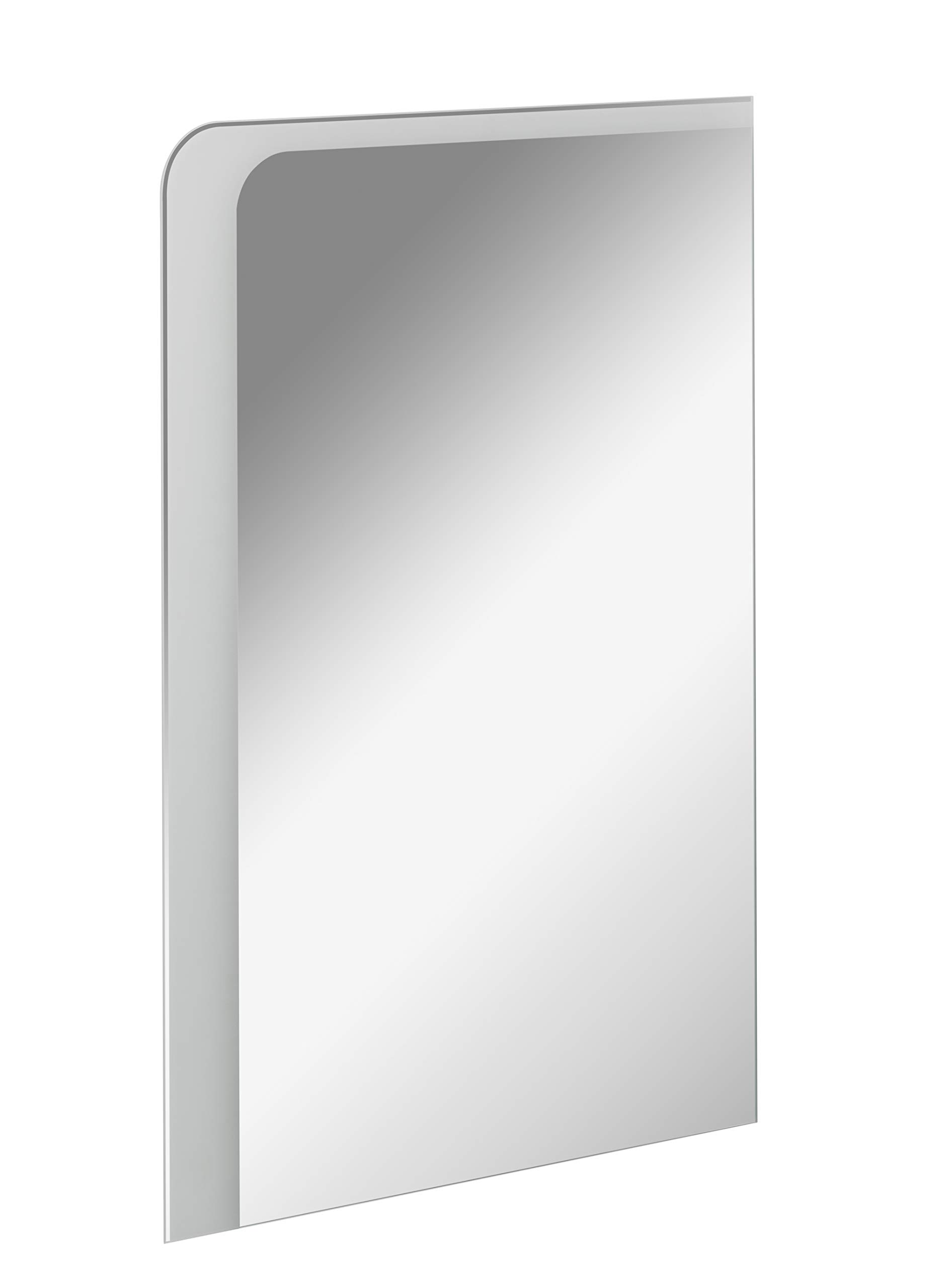FACKELMANN LED Spiegel Milano 55 / Wandspiegel mit Design-LED-Beleuchtung/Maße (B x H x T): ca. 55 x 80 x 3 cm/Lichtfarbe: Kaltweiß/Leistung: 11,8 Watt/Badspiegel mit austauschbaren LEDs