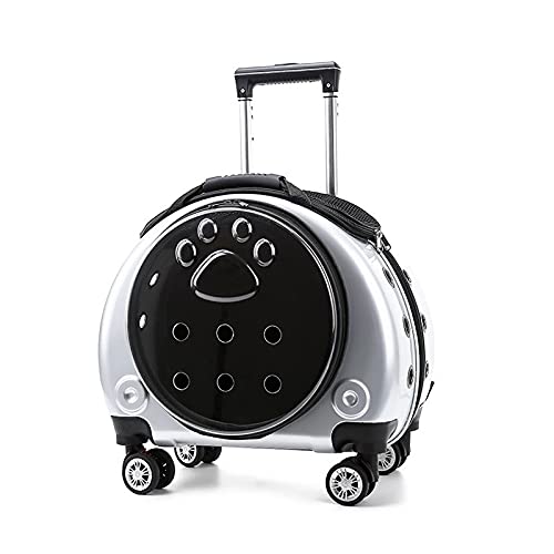 Haustier Trolley Koffer Tragbare Transparent Katzentasche für Reisen Multifunktions Haustier Rucksack Air Bubble Box Ideal Pet Flight Case für Ausflüge