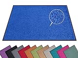 Hanse Home Fußmatte (S-XXL) 60x180cm – 12 Farben – Fussmatte Outdoor Schmutzfangmatte Türmatte Waschbar & Wetterfest rutschfest für Eingangsbereich & Außenbereich – Blau