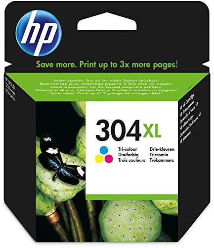 HP 304XL Farbe Original Druckerpatrone (mit hoher Reichweite für HP DeskJet 2630, 3720, 3720, 3720, 3730, 3735, 3750, 3760; HP ENVY 5020, 5030, 5032)
