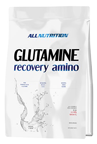 ALLNUTRITION Glutamine Recovery Amino Muskelaufbau Regeneration Reines L-Glutamin Bodybuilding 1000g (Lemon - Zitrone)