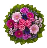 Dominik Blumen und Pflanzen, Blumenstrauß "Magic" mit Rosen, Gerbera, Anemonen, Nelken und Ranunkeln