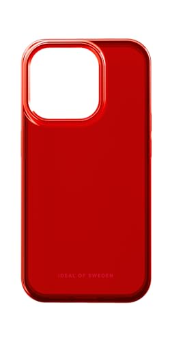 IDEAL OF SWEDEN Durchsichtige Handyhülle mit erhöhten Kanten und Nicht vergilbenden Materialien, fallgetesteter Schutz mit transparentem Finish, kompatibel mit iPhone 15 Pro (Radiant Red)