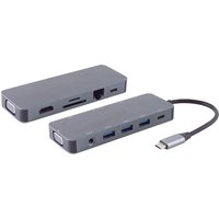 shiverpeaks ®-BASIC-S--USB-DOCK--USB-C multiport Dockingstation, 11in1, HDMI, VGA, PD, Hub, SD, LAN, AUX (BS14-05028)