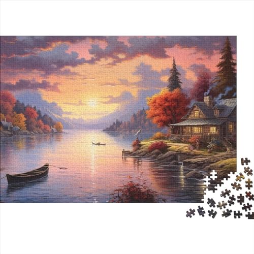 Lochs Puzzle 1000 Teile Puzzle-Herausforderung Sunsets Puzzle-Kunstwerk Herausfordernde Kinderpuzzle Herausfordernde Unterhaltung Grips-Spiel 1000pcs (75x50cm)