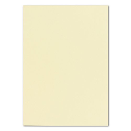200 DIN A5 Einzelkarten Papierbögen - Vanille - 240 g/m² - 14,8 x 21 cm - Bastelbogen Tonpapier Fotokarton Bastelpapier Tonkarton - FarbenFroh