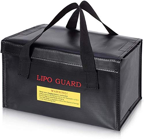 YUNIQUE DEUTSCHLAND 1 Stuck LiPo Feuerfestes Sicherheit Tasche, Akku Aufladen Lagerung Sicher, Beutel Sack Langlebig Explosion Guard Tasche für RC Drone DJI Mavic Pro Batterien (260 x 130 x 150 mm)