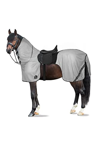Horze Pferde Fliegenausreitdecke Paso Fino, Fliegendecke mit abnehmbarem Halsteil und UV-Schutz